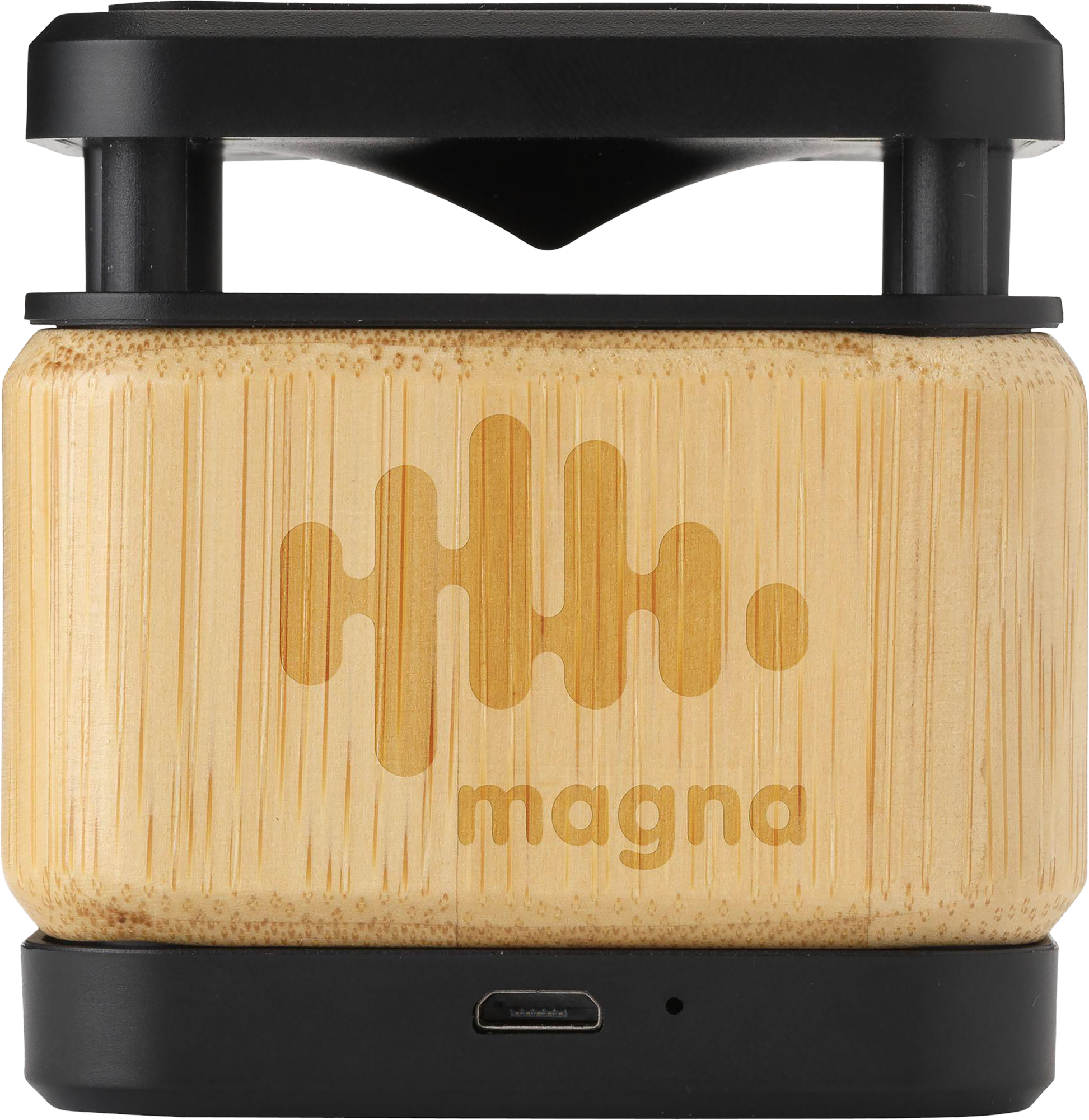 Picture of Bamboo block speaker with wireless charger