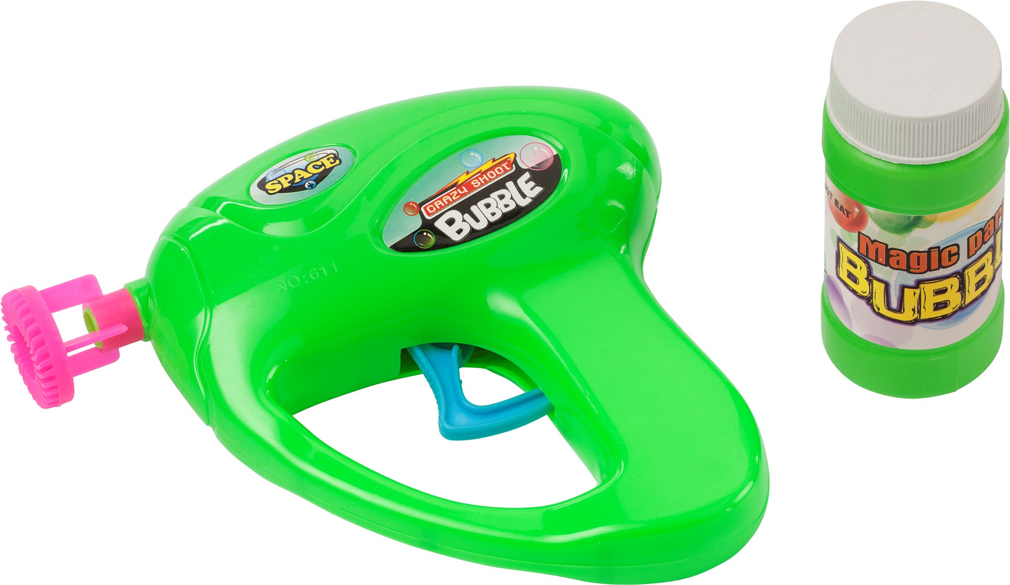 Bubble gun with fluid