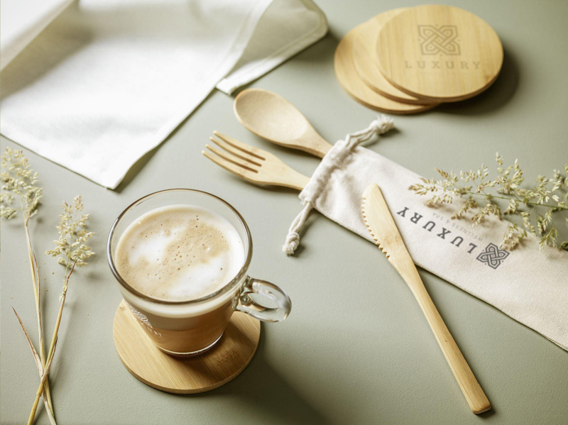 Bamboo cutlery set 261398_823 (Bamboo)
