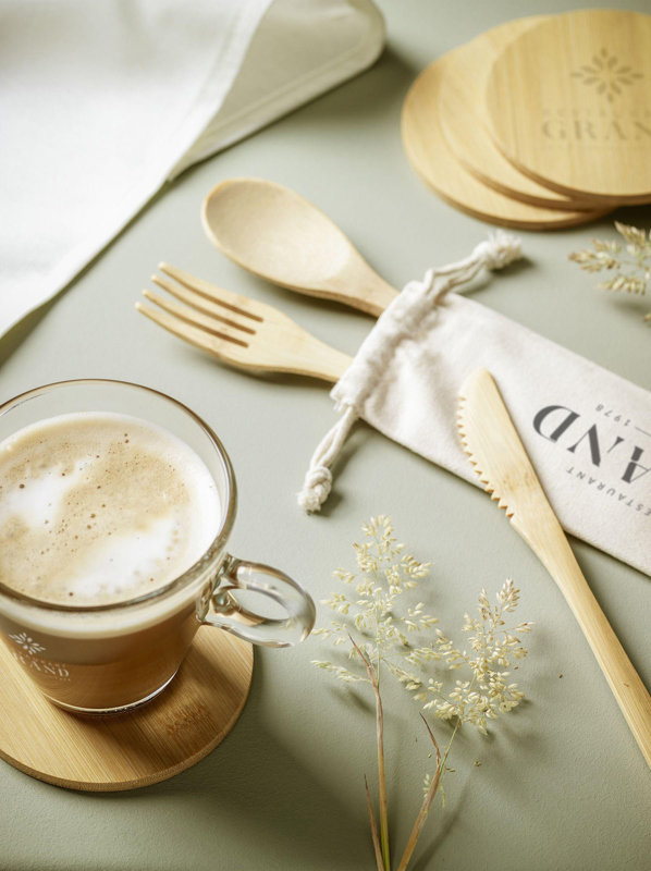Bamboo coaster set 261731_311 (Natural)
