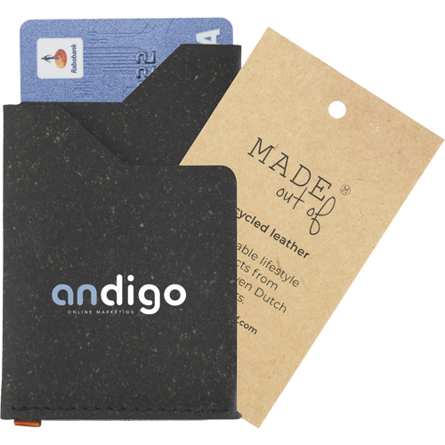 Made recycled leather card holder