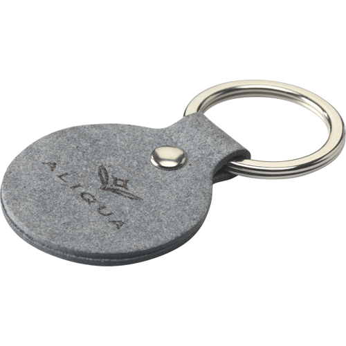Made recycled round denim keyring