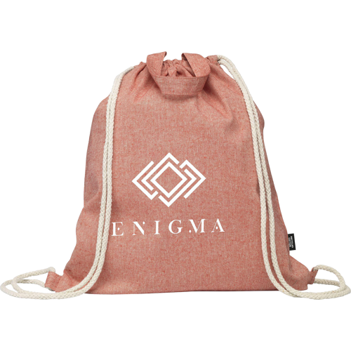 Recycled cotton drawstring bag (180gsm/5.3oz)