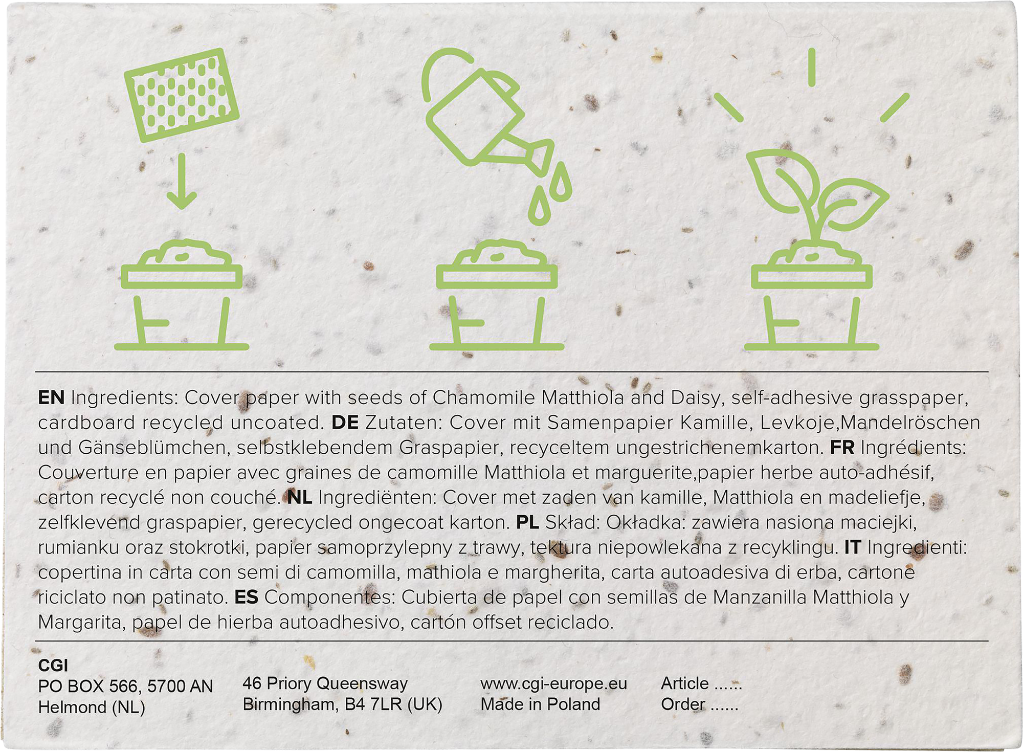 Picture of Seed paper sticky notes