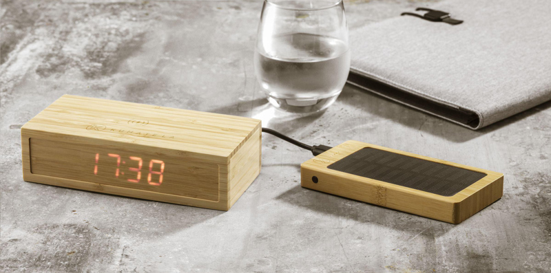 Wireless solar powerbank (8,000 mAh) 265206_823 (Bamboo)