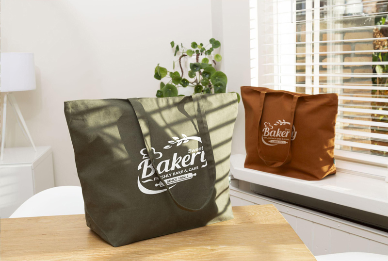 Organic canvas bag (320gsm/9.4oz) 264973_402 (Olive green)