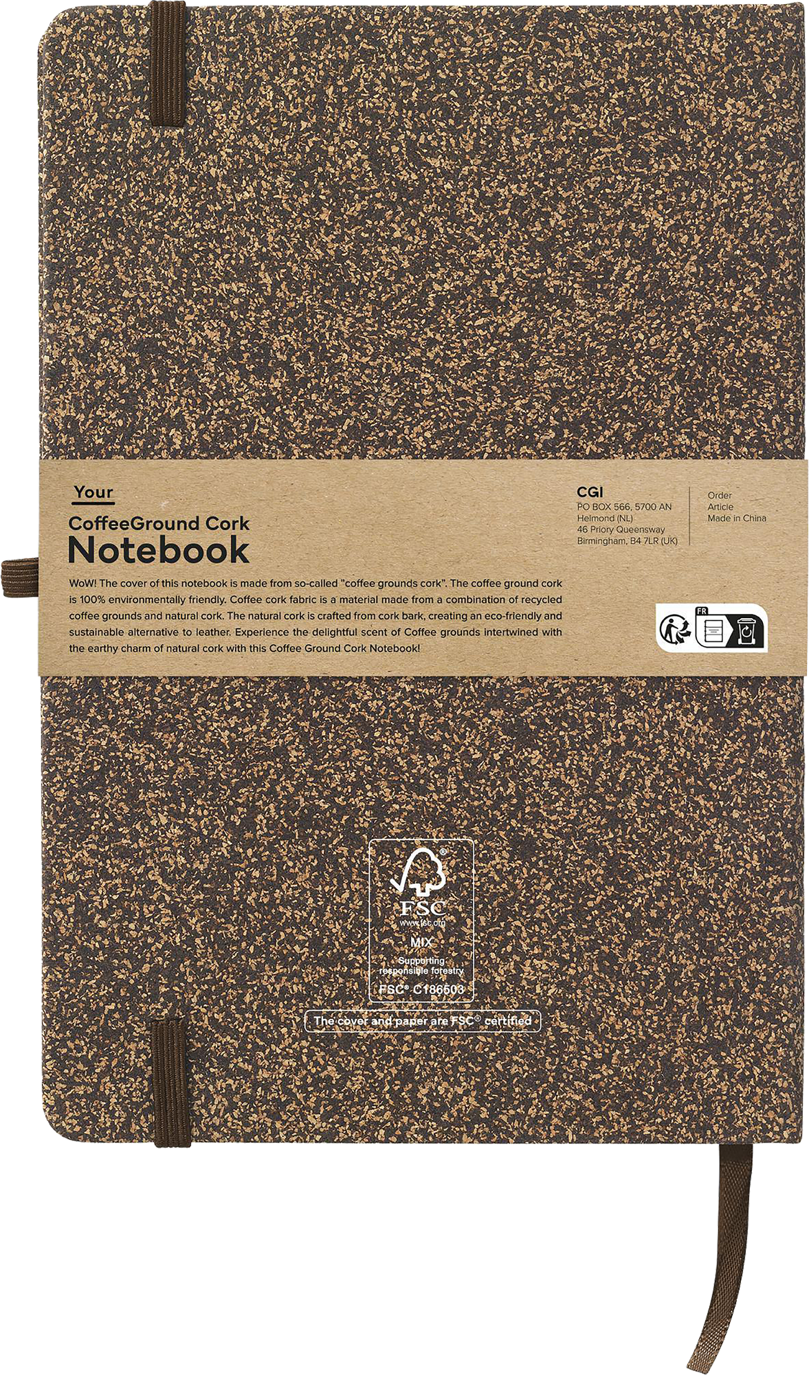 Picture of Coffee and cork notebook (approx A5)