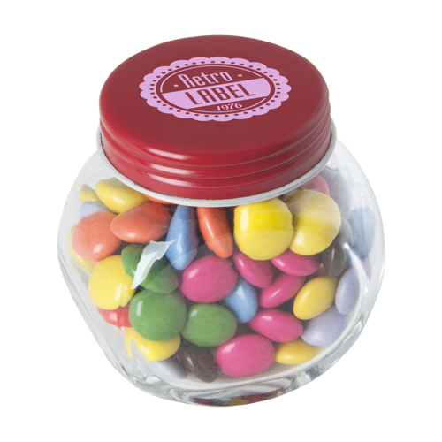 Small glass jar with choco's