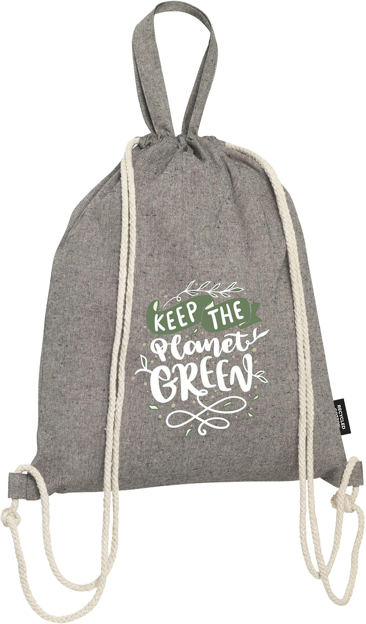 Picture of Recycled cotton drawstring bag (180gsm/5.3oz)