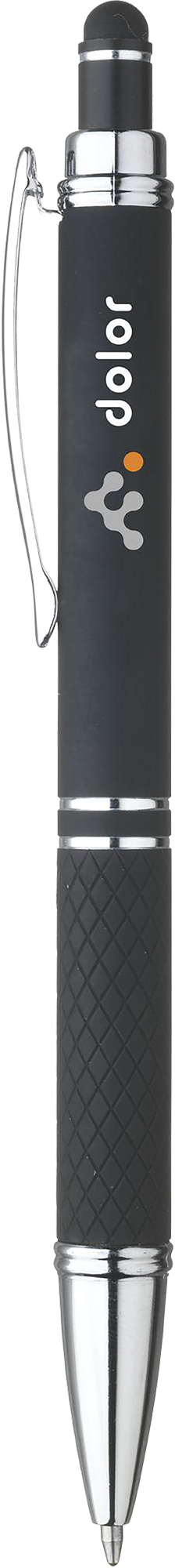 Picture of Soft touch aluminium ballpen with stylus