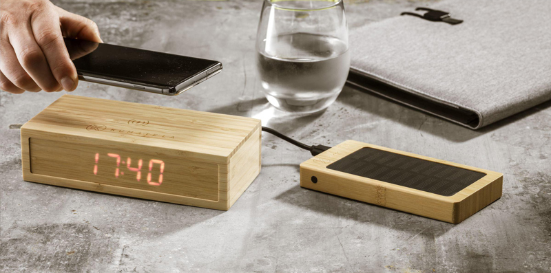 Wireless solar powerbank (8,000 mAh) 265206_823 (Bamboo)