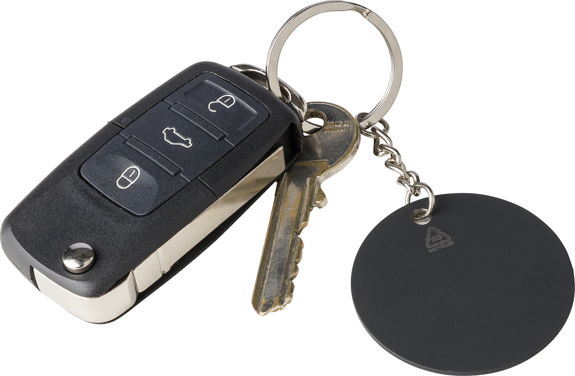 Picture of Recycled stainless steel football keyring