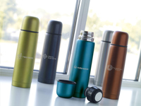 Recycled double walled steel flask (500ml) 266847_032 (Silver)
