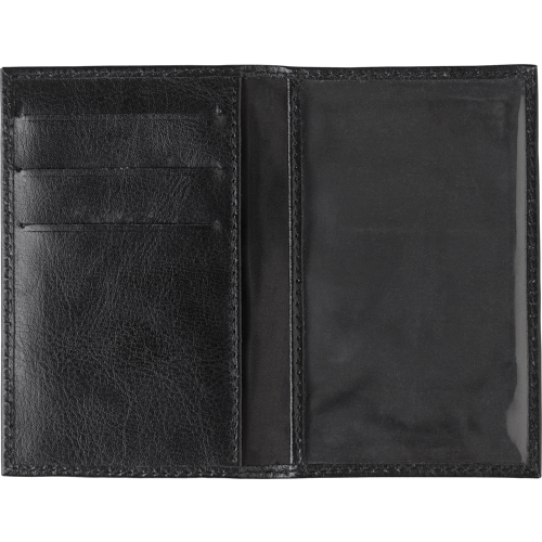 Split leather credit card wallet