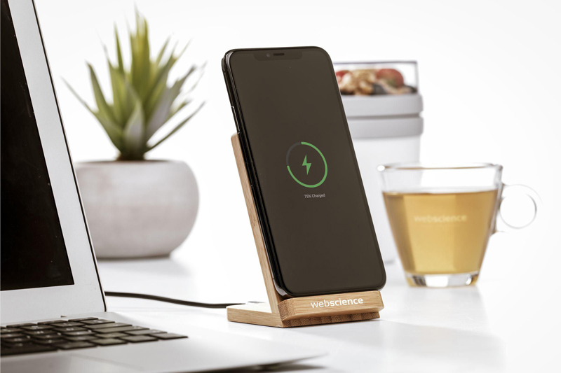 Wireless charger phone stand 266462_823 (Bamboo)