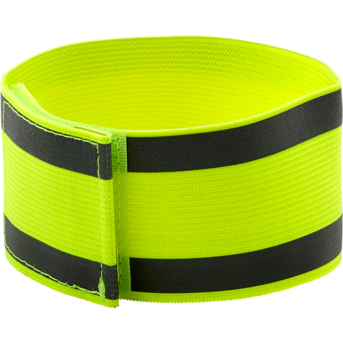 Arm band with reflective stripes