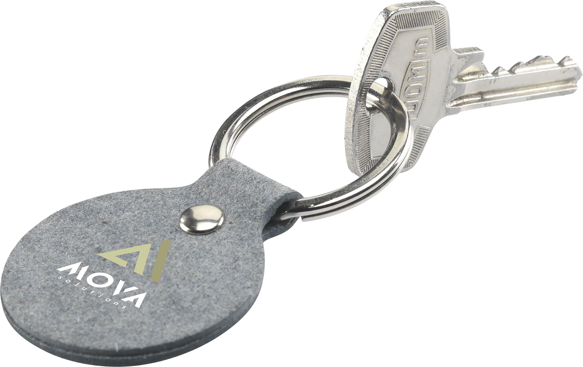 Picture of Made recycled round denim keyring