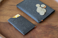 Made recycled leather card holder 269136_001 (Black)