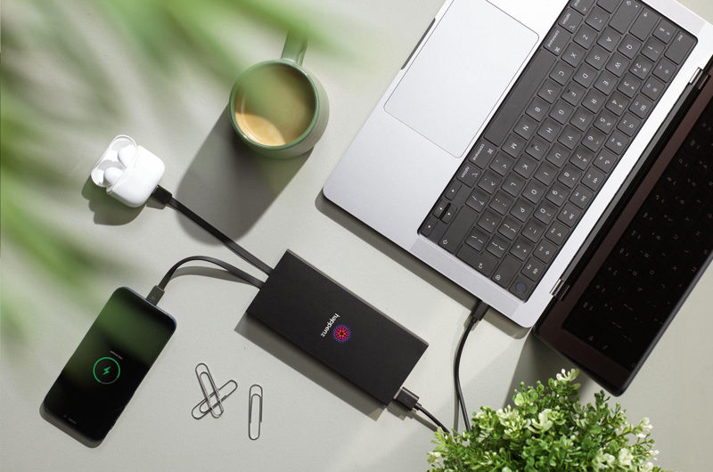 Recycled aluminium power bank (10000mAh) 261970_001 (Black)