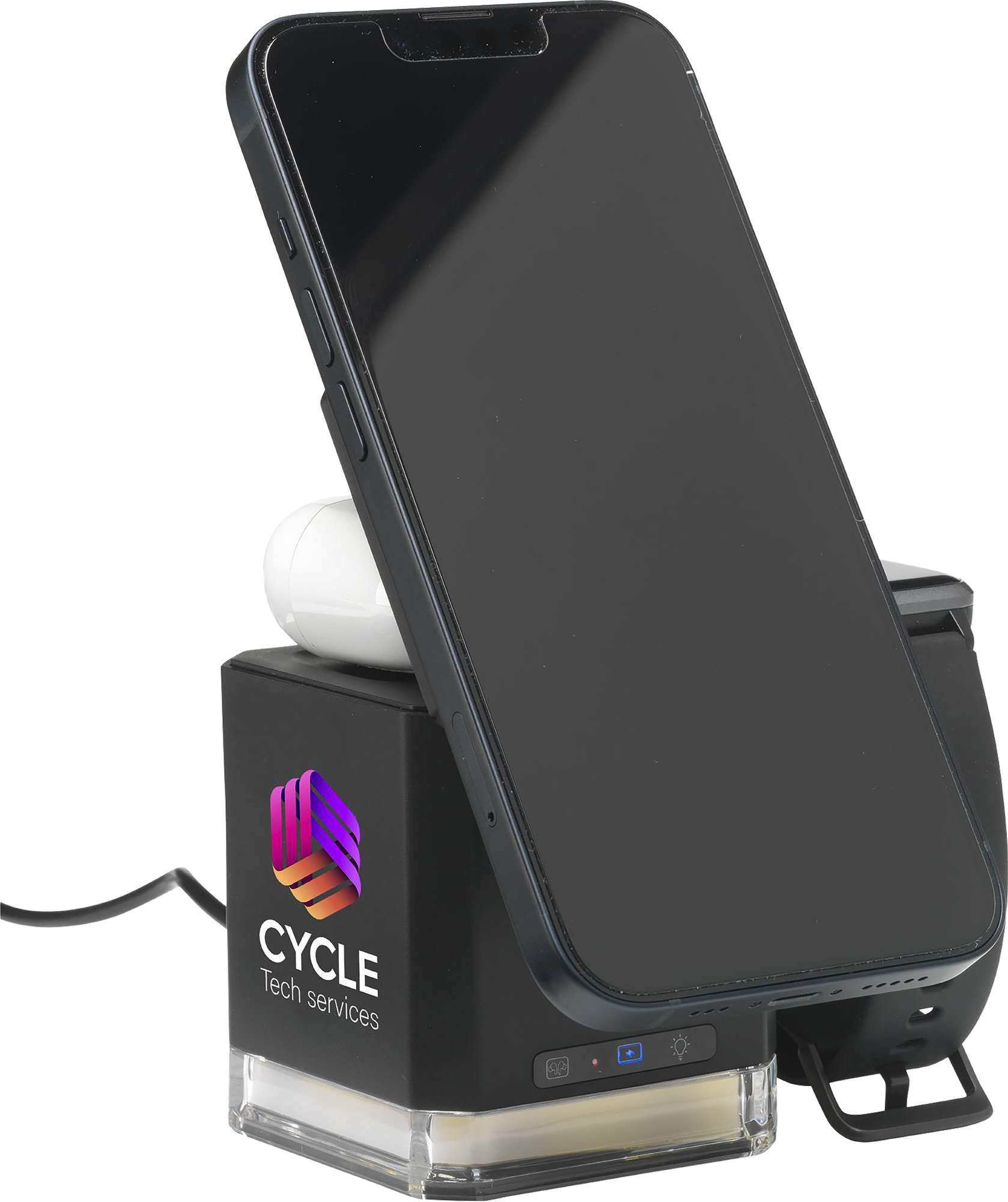 Picture of Cube 3-in-1 recycled ABS charging stand