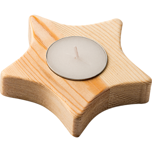 Wooden candle