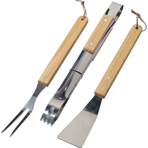 Stainless steel barbecue set (3pc)