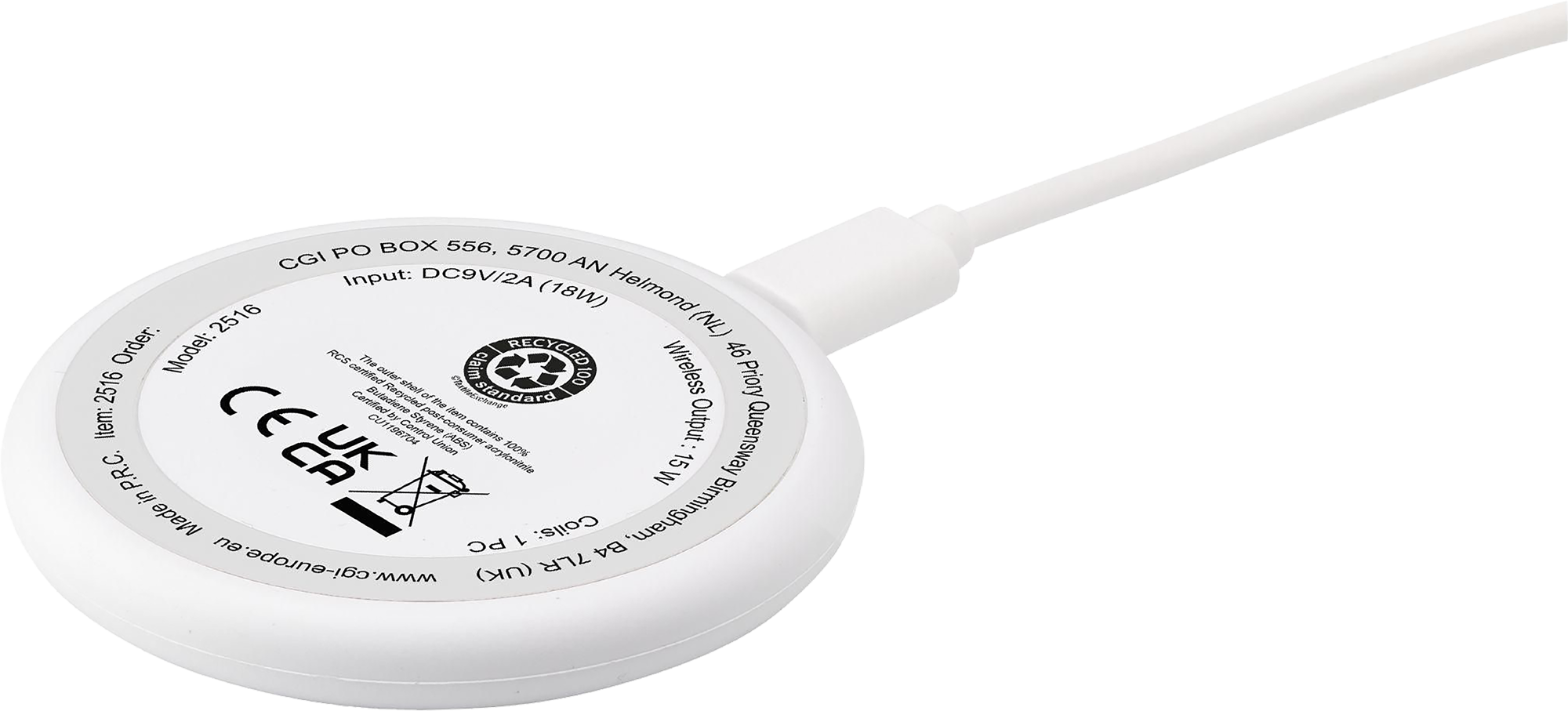 Picture of Recycled 15W magnetic wireless charger