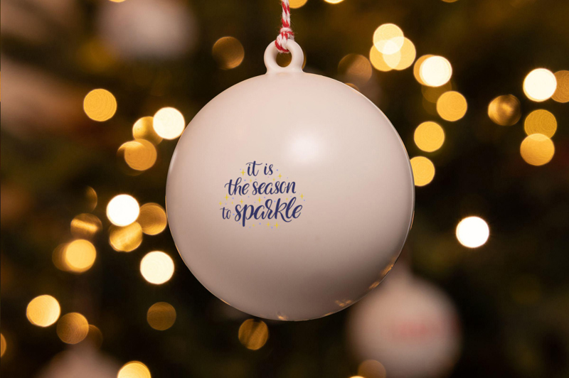 Recycled PP Christmas bauble 262337_002 (White)
