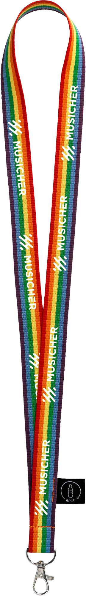 Picture of Rainbow RPET lanyard