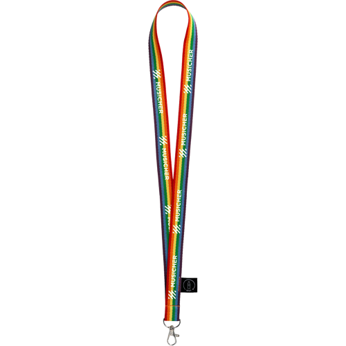Rainbow RPET lanyard