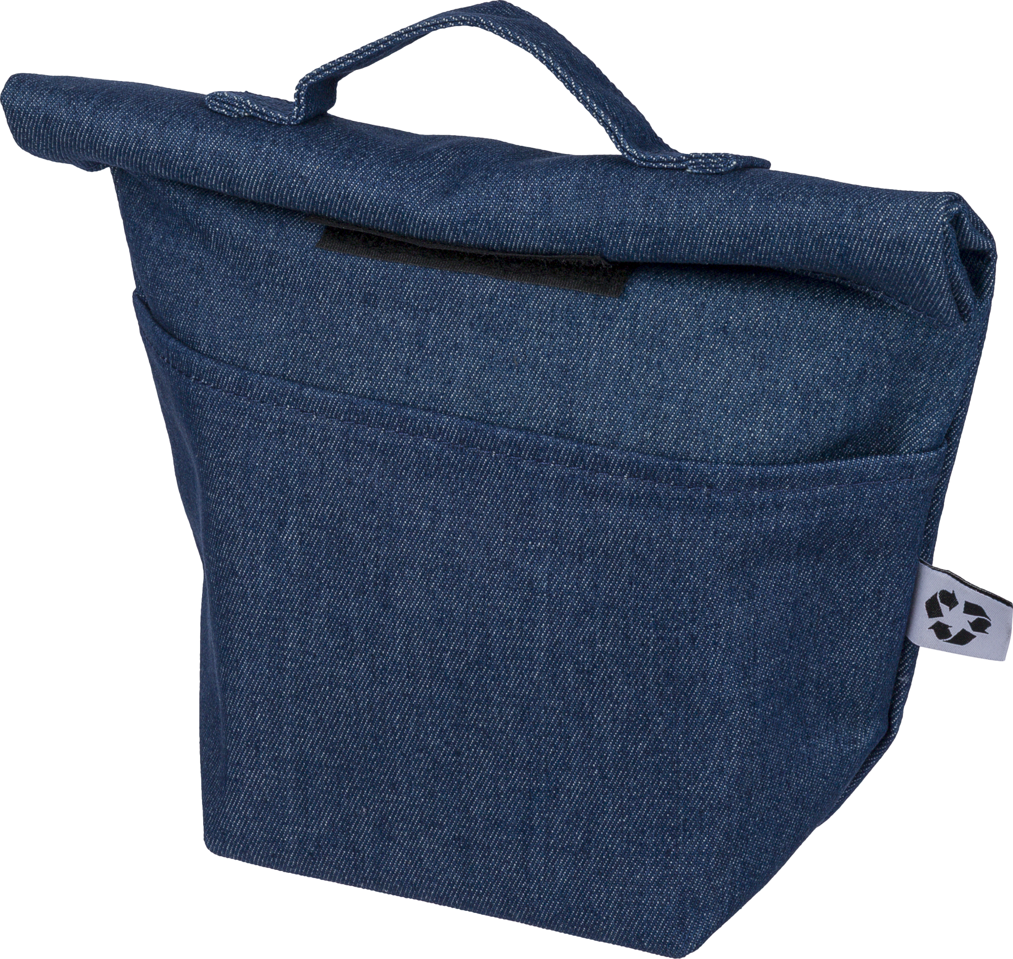 Picture of Recycled denim cooler roll-top bag