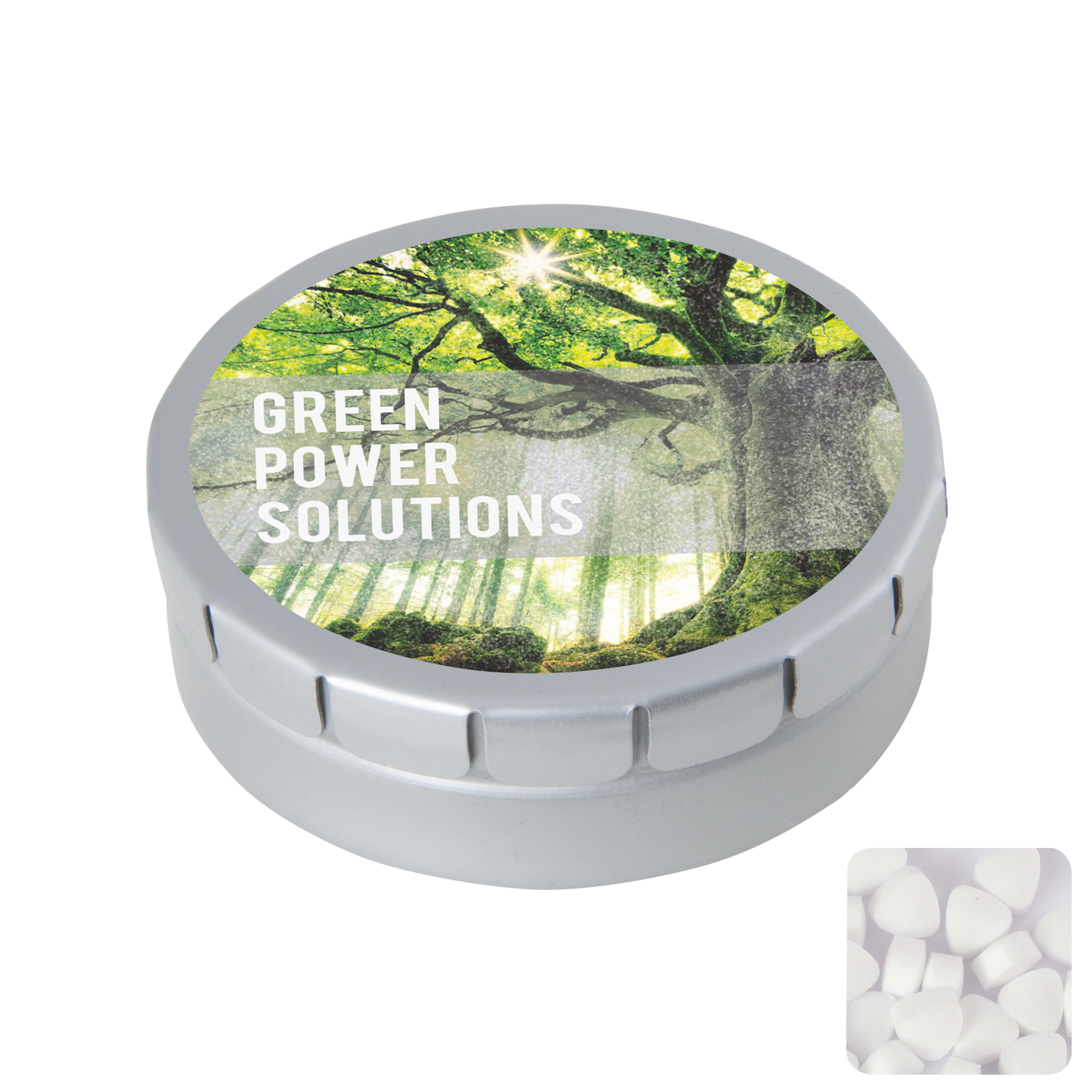 Picture of Round click tin with sugar free mints