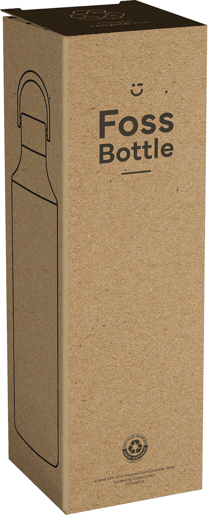 Picture of Recycled stainless steel double walled bottle (600ml)