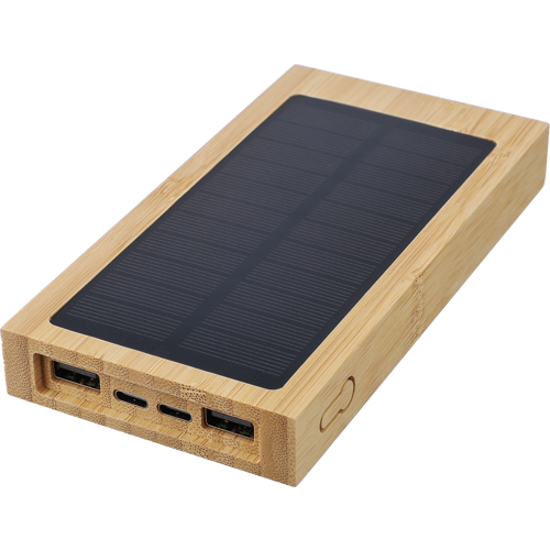 Bamboo solar power bank (10000 mAh)