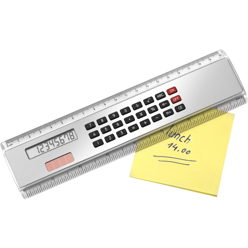 Ruler with calculator