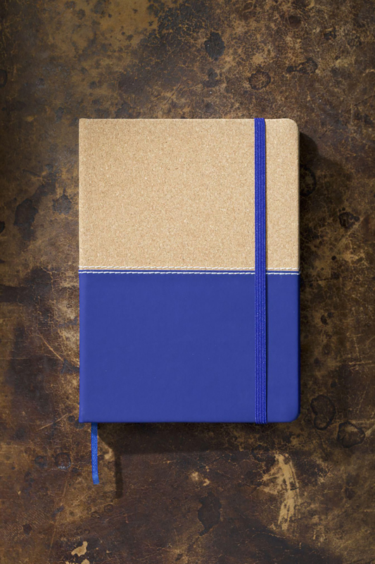 Cork and imitation leather notebook 260819_005 (Blue)