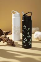 Recycled stainless steel single walled bottle (900ml)  263198_001 (Black)