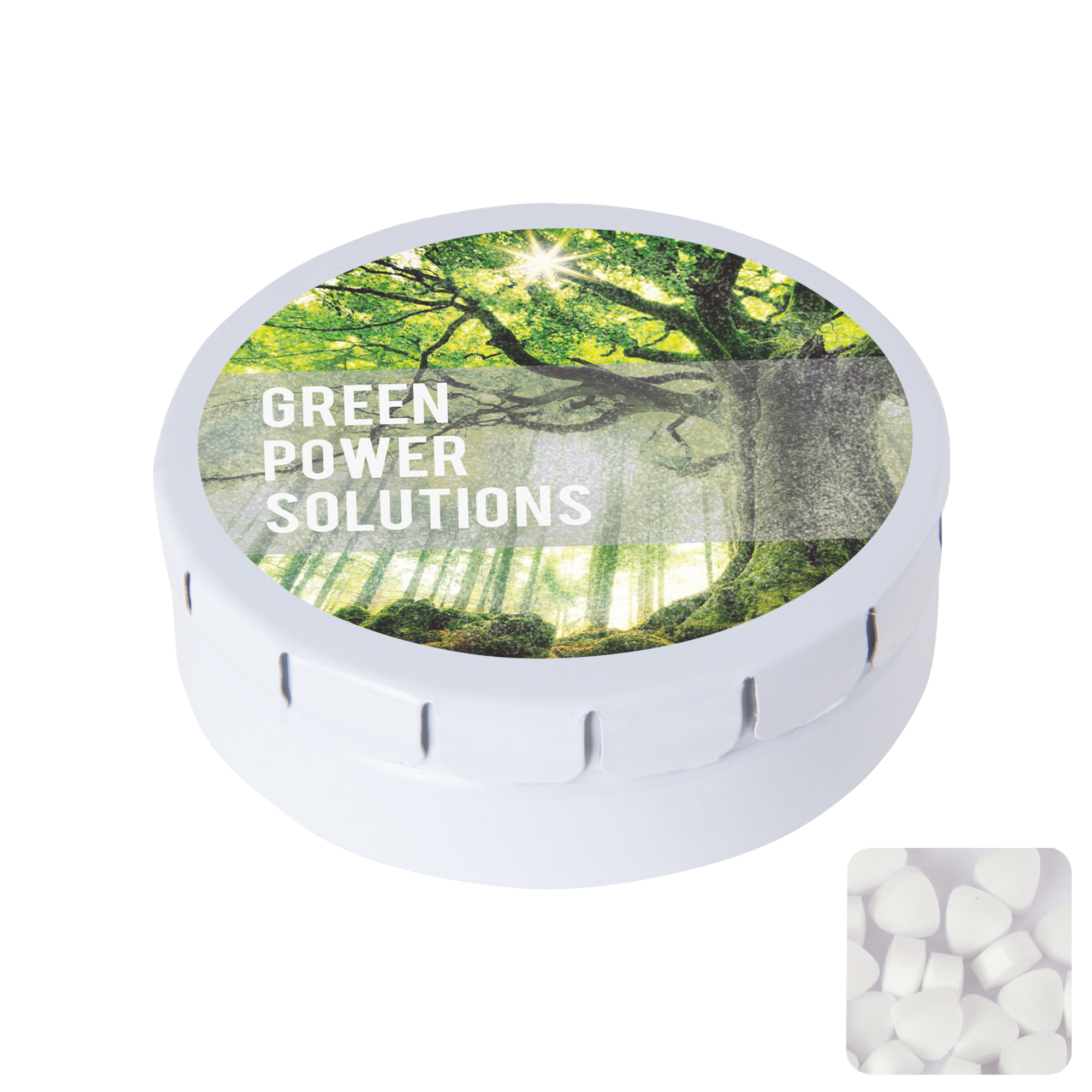 Picture of Round click tin with sugar free mints