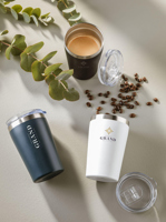 Recycled stainless steel travel mug (380ml) 262327_001 (Black)