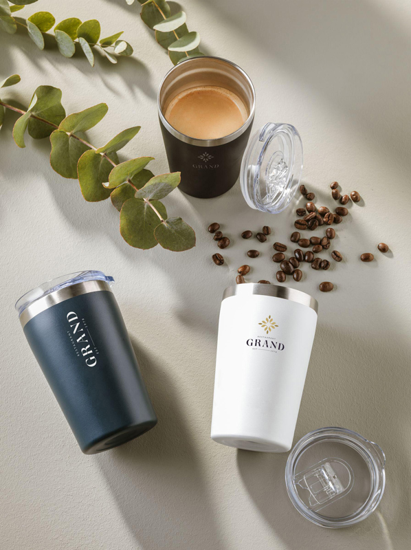 Recycled stainless steel travel mug (380ml) 262327_001 (Black)