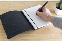 Made recycled leather notebook (approx. A5) 269139_307 (Dark blue)