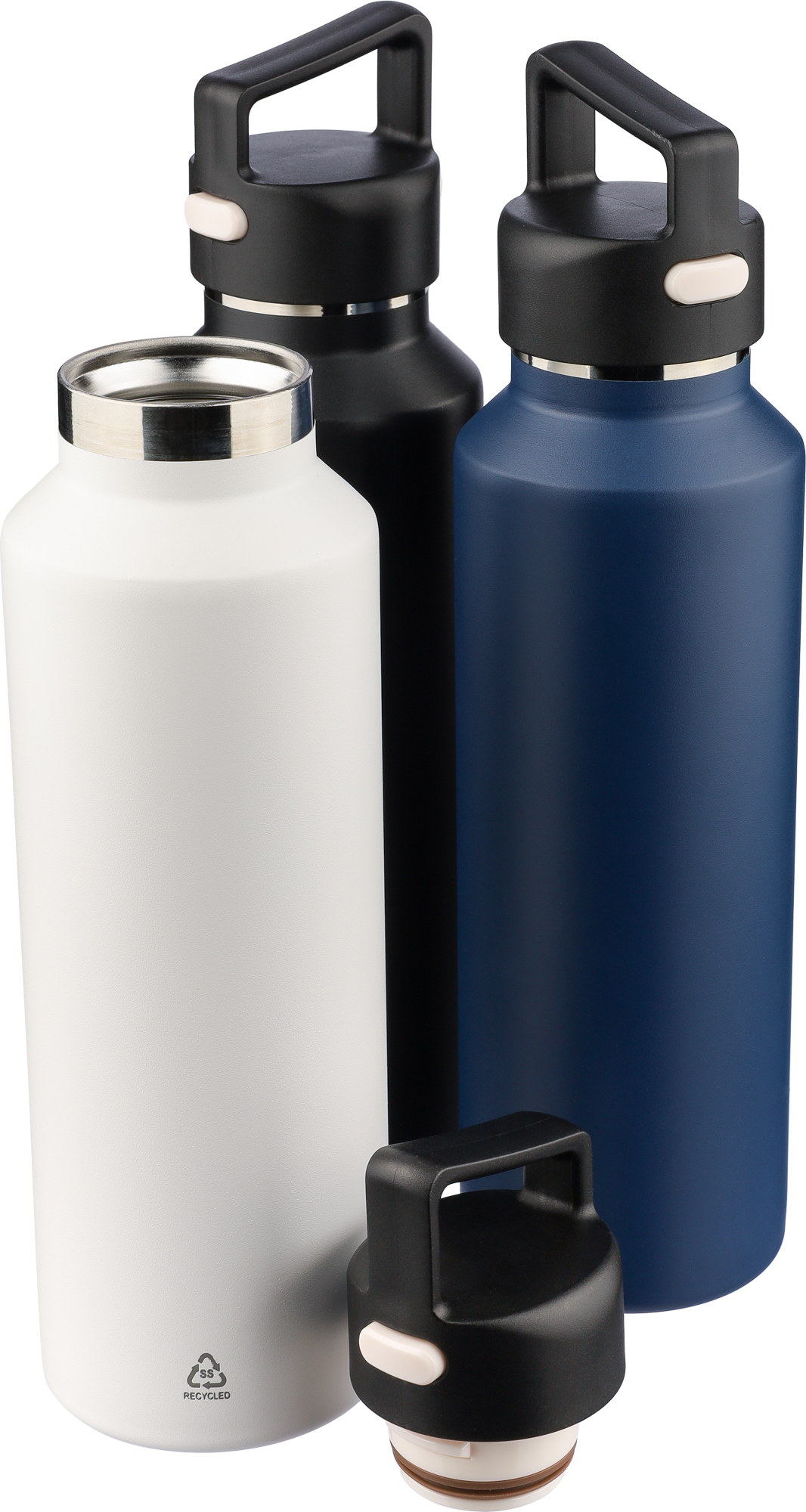 Recycled stainless steel double walled bottle (600ml)