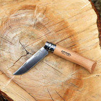 Opinel Inox No 08 pocket knife in a belt pouch 263513_945 (Wood)