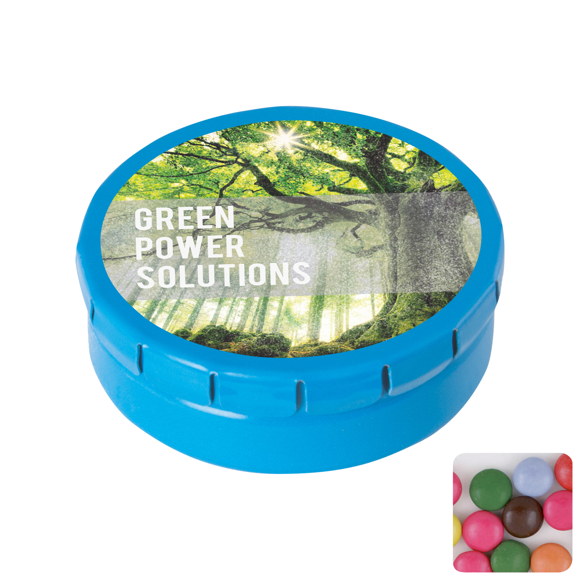 Picture of Round click tin with choco's