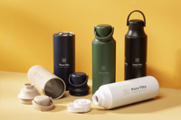 Recycled stainless steel double walled bottle (600ml) 262502_001 (Black)