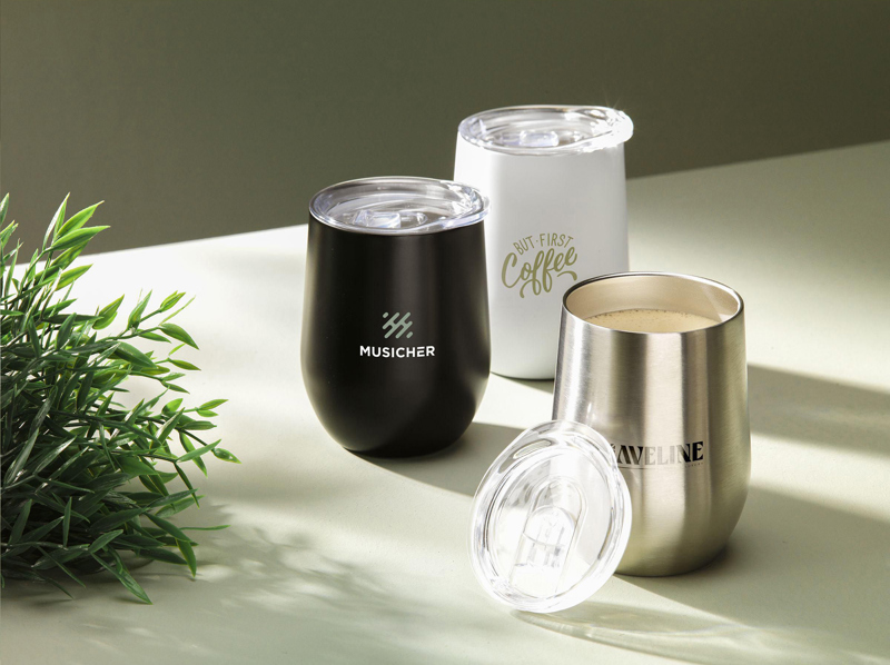 Recycled steel double walled Mug (350 ml) 261307_032 (Silver)