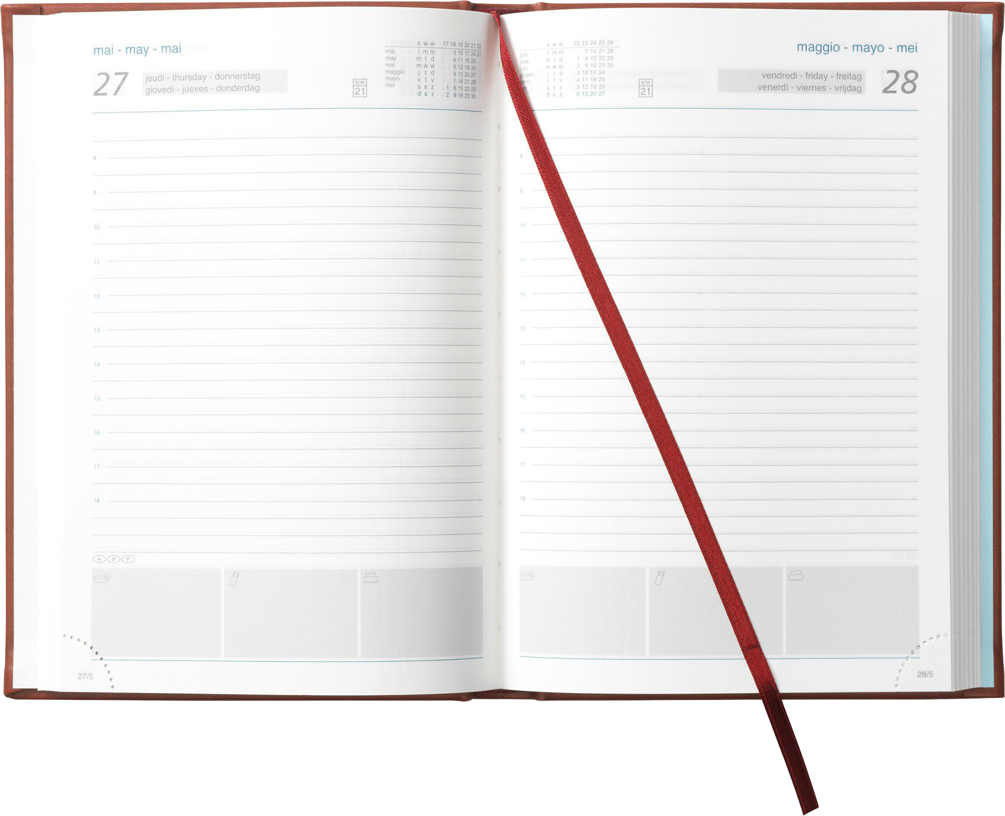 Picture of Diary in 6 languages (approx. A5)