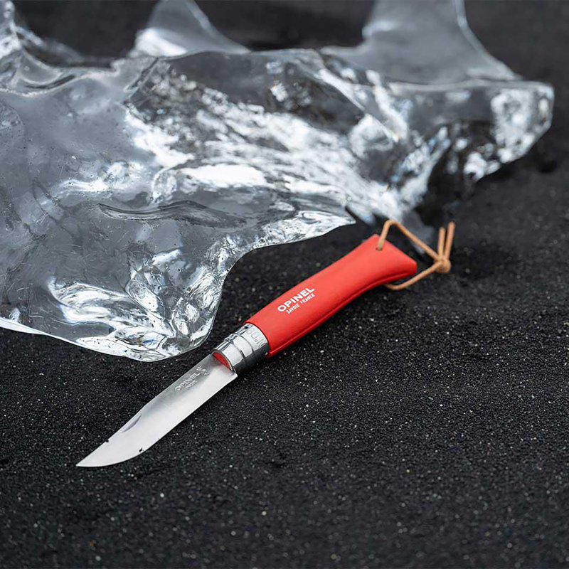 Opinel pocket knife in a belt pouch 263430_008 (Red)