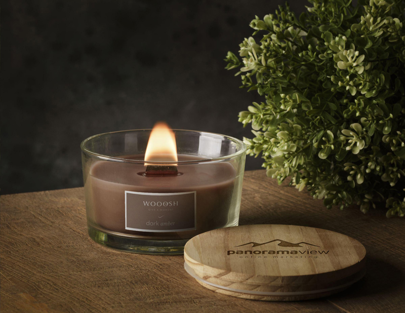 Wooosh Flame scented candle (dark amber) 261790_011 (Brown)