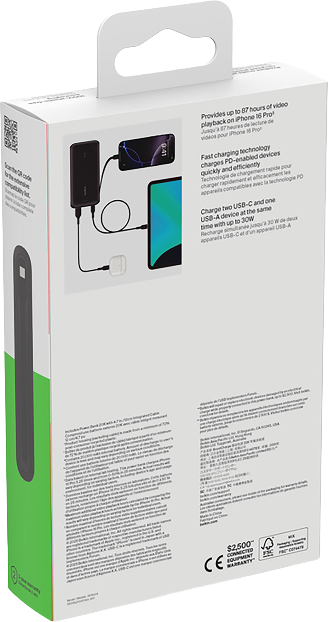 Picture of Belkin power bank with integrated cable (20,000mah)